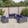 Garden sofa set with 9-piece synthetic rattan gray cushions by , Garden sets - Ref: Foro24-3308303, Price: 605,50 €, Discount: %