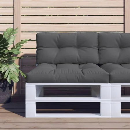 Cushions for pallets, 2 units, anthracite gray fabric. by , Cushions for chairs and sofas - Ref: Foro24-360689, Price: 71,56 ...
