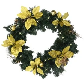 Weihnachtskranz mit LED-Lichtern PVC grün 60 cm von vidaXL, Weihnachtsbeleuchtung - Ref: Foro24-320974, Preis: 19,13 €, Rabat...