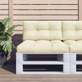 Cushions for pallet sofa, 2 units, cream fabric. by , Cushions for chairs and sofas - Ref: Foro24-360713, Price: 55,84 €, Dis...