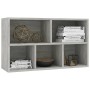 Graues Sperrholzregal/Sideboard 50x25x80 cm von vidaXL, Bücherregale und Regale - Ref: Foro24-800166, Preis: 45,92 €, Rabatt: %