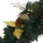 Corona de Navidad con luces LED PVC verde 60 cm de vidaXL, Luces de Navidad - Ref: Foro24-320974, Precio: 19,13 €, Descuento: %