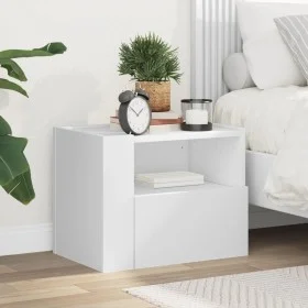 White wall-mounted bedside table 45x30x35 cm by , Nightstands - Ref: Foro24-848311, Price: 41,99 €, Discount: %