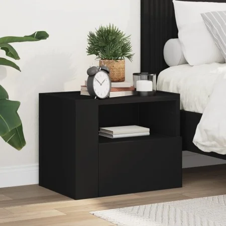Black wall-mounted bedside table 45x30x35 cm by , Nightstands - Ref: Foro24-848313, Price: 43,73 €, Discount: %