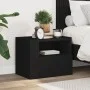 Black wall-mounted bedside table 45x30x35 cm by , Nightstands - Ref: Foro24-848313, Price: 43,73 €, Discount: %