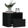 Black wall-mounted bedside table 45x30x35 cm by , Nightstands - Ref: Foro24-848313, Price: 43,73 €, Discount: %
