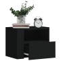 Mesita de noche de pared negra 45x30x35 cm | Foro24.es | Tu tienda online para hogar, jardín y más Foro24.es