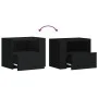Black wall-mounted bedside table 45x30x35 cm by , Nightstands - Ref: Foro24-848313, Price: 43,73 €, Discount: %