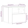 Black wall-mounted bedside table 45x30x35 cm by , Nightstands - Ref: Foro24-848313, Price: 43,73 €, Discount: %