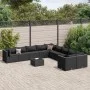 Garden sofa set 11 pieces and black synthetic rattan cushions by , Garden sets - Ref: Foro24-3308355, Price: 845,98 €, Discou...