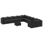 Garden sofa set 11 pieces and black synthetic rattan cushions by , Garden sets - Ref: Foro24-3308355, Price: 845,98 €, Discou...