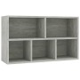 Graues Sperrholzregal/Sideboard 50x25x80 cm von vidaXL, Bücherregale und Regale - Ref: Foro24-800166, Preis: 45,92 €, Rabatt: %