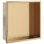 Dusch-Nische aus gebürstetem goldfarbenem Edelstahl 32x32x9 cm. von , Duschwände und Duschwände - Ref: Foro24-4005125, Preis:...