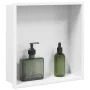 Hornacina ducha acero inoxidable blanco mate 32x32x9 cm de , Paredes y mamparas de ducha - Ref: Foro24-4005127, Precio: 66,01...