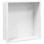 Dusch-Nische aus mattem Edelstahl in Weiß, 32x32x9 cm. von , Duschwände und Duschwände - Ref: Foro24-4005127, Preis: 66,01 €,...