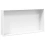 Dusch-Nische aus mattem Edelstahl in Weiß, 62x32x9 cm. von , Duschwände und Duschwände - Ref: Foro24-4005131, Preis: 106,00 €...