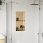Shower niche in brushed gold stainless steel, 32x62x9 cm by , Shower walls and screens - Ref: Foro24-4005133, Price: 115,17 €...
