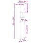 Badezimmerschrank aus Sperrholz in Eichenholzfarbe, 32x25,5x190 cm. von , Badezimmermöbel - Ref: Foro24-849606, Preis: 67,00 ...