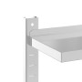 Estante de pared acero inoxidable plateado 50x23,5x60 cm de , Estantes y estanterías - Ref: Foro24-30317, Precio: 45,27 €, De...
