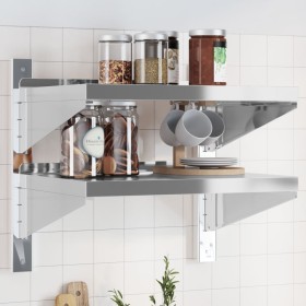 Edelstahl-Wandregal, silberfarben, 50x40x60 cm. von , Regale und Regale - Ref: Foro24-30315, Preis: 58,99 €, Rabatt: %