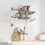 Stainless steel silver wall shelf 50x40x60 cm by , Shelves and shelves - Ref: Foro24-30315, Price: 58,99 €, Discount: %