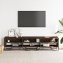 TV stand made of engineered wood in brown oak, 180x34x41 cm by , TV Furniture - Ref: Foro24-848578, Price: 79,91 €, Discount: %