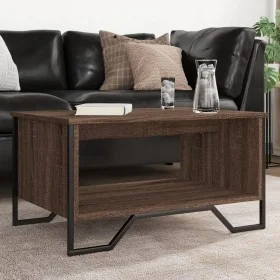 Mesa de centro madera de ingeniería marrón roble 75x51x40 cm de , Mesas de centro - Ref: Foro24-848488, Precio: 50,61 €, Desc...
