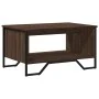 Mesa de centro madera de ingeniería marrón roble 75x51x40 cm de , Mesas de centro - Ref: Foro24-848488, Precio: 50,61 €, Desc...