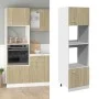 Mikrowellenschrank aus Sperrholz in Eichenfarbe, 60x57x207 cm. von , Küchenschränke - Ref: Foro24-849627, Preis: 211,33 €, Ra...