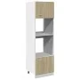 Mikrowellenschrank aus Sperrholz in Eichenfarbe, 60x57x207 cm. von , Küchenschränke - Ref: Foro24-849627, Preis: 211,33 €, Ra...