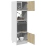 Mikrowellenschrank aus Sperrholz in Eichenfarbe, 60x57x207 cm. von , Küchenschränke - Ref: Foro24-849627, Preis: 216,74 €, Ra...