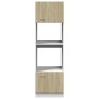 Mikrowellenschrank aus Sperrholz in Eichenfarbe, 60x57x207 cm. von , Küchenschränke - Ref: Foro24-849627, Preis: 216,74 €, Ra...