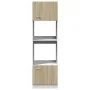 Mikrowellenschrank aus Sperrholz in Eichenfarbe, 60x57x207 cm. von , Küchenschränke - Ref: Foro24-849627, Preis: 211,33 €, Ra...