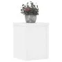Soportes de plantas 2 uds madera ingeniería blanco 10x10x18 cm de , Soportes para macetas - Ref: Foro24-852888, Precio: 25,81...