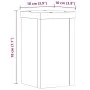 Pflanzenständer 2 Stück Eichenholz Sonoma 10x10x18 cm von , Topfständer - Ref: Foro24-852881, Preis: 17,39 €, Rabatt: %