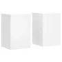 Plant stands 2 units engineered wood white 25x25x35 cm by , Pot stands - Ref: Foro24-852906, Price: 39,97 €, Discount: %