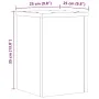 Pflanzenständer 2 Stück aus weißem Ingenieurholz 25x25x35 cm von , Topfständer - Ref: Foro24-852906, Preis: 39,98 €, Rabatt: %