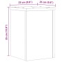 Pflanzenständer 2 Stück aus weißem Ingenieurholz 25x25x35 cm von , Topfständer - Ref: Foro24-852906, Preis: 34,79 €, Rabatt: %