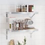 Wandregale 2 Stück Edelstahl silber 50x23,5 cm von , Regale und Regale - Ref: Foro24-3214510, Preis: 53,99 €, Rabatt: %