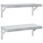 Wandregale 2 Stück Edelstahl silber 50x23,5 cm von , Regale und Regale - Ref: Foro24-3214510, Preis: 53,99 €, Rabatt: %