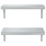 Wall shelves 2 units stainless steel silver 50x23.5 cm by , Shelves and shelves - Ref: Foro24-3214510, Price: 59,21 €, Discou...