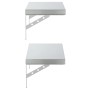 Estantes de pared 2 uds acero inoxidable plateado 50x23,5 cm