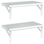 Wandregale 2 Stück Edelstahl silber 50x23,5 cm von , Regale und Regale - Ref: Foro24-3214510, Preis: 53,99 €, Rabatt: %