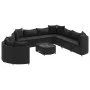 Set of garden sofas and cushions 10 pieces synthetic black rattan by , Garden sets - Ref: Foro24-3308411, Price: 734,20 €, Di...