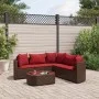 Set of 6 garden sofas and brown synthetic rattan cushions by , Garden sets - Ref: Foro24-3308397, Price: 373,35 €, Discount: %