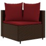 Set of 6 garden sofas and brown synthetic rattan cushions by , Garden sets - Ref: Foro24-3308397, Price: 398,31 €, Discount: %