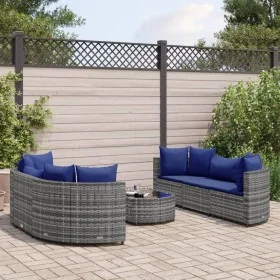 7-piece garden sofa set with gray synthetic rattan cushions by , Garden sets - Ref: Foro24-3308439, Price: 452,44 €, Discount: %