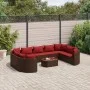 Set de sofás de jardín 10 pzas y cojines ratán sintético marrón de , Conjuntos de jardín - Ref: Foro24-3308405, Precio: 684,1...