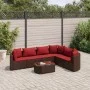 7-teiliges Gartensitzgruppen-Set mit braunen PE-Rattan-Kissen. von , Gartensets - Ref: Foro24-3308381, Preis: 430,76 €, Rabat...