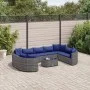 Gartensofa-Set und Kissen, 10-teilig, aus grauem Kunststoff-Rattan. von , Gartensets - Ref: Foro24-3308407, Preis: 621,07 €, ...
